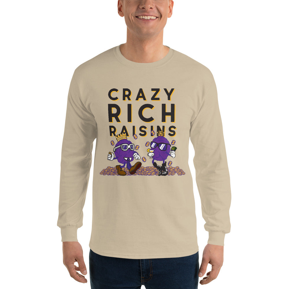 Movie The Food - Crazy Rich Raisins Longsleeve T-Shirt - Sand - Model Front