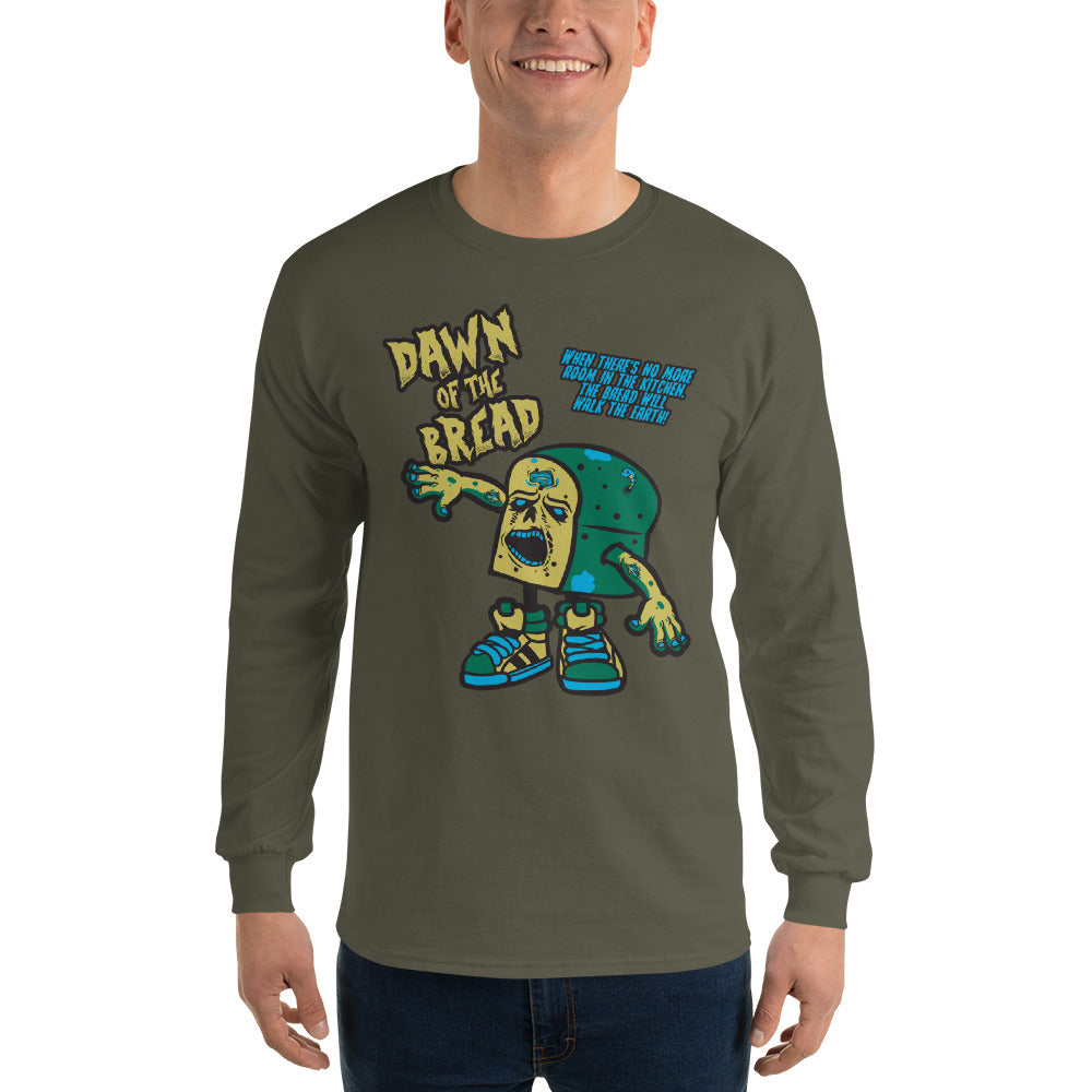 Movie The Food - Dawn Of The Bread Longsleeve T-Shirt - Military Green - Model Front