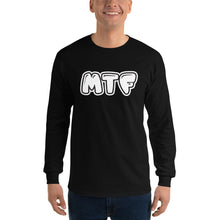 Load image into Gallery viewer, Movie The Food - MTF Logo Longsleeve T-Shirt - Black - Model Front