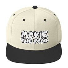 Load image into Gallery viewer, Movie The Food - Text Logo Snapback - Natural/Black