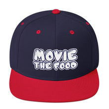 Load image into Gallery viewer, Movie The Food - Text Logo Snapback - Navy/Red