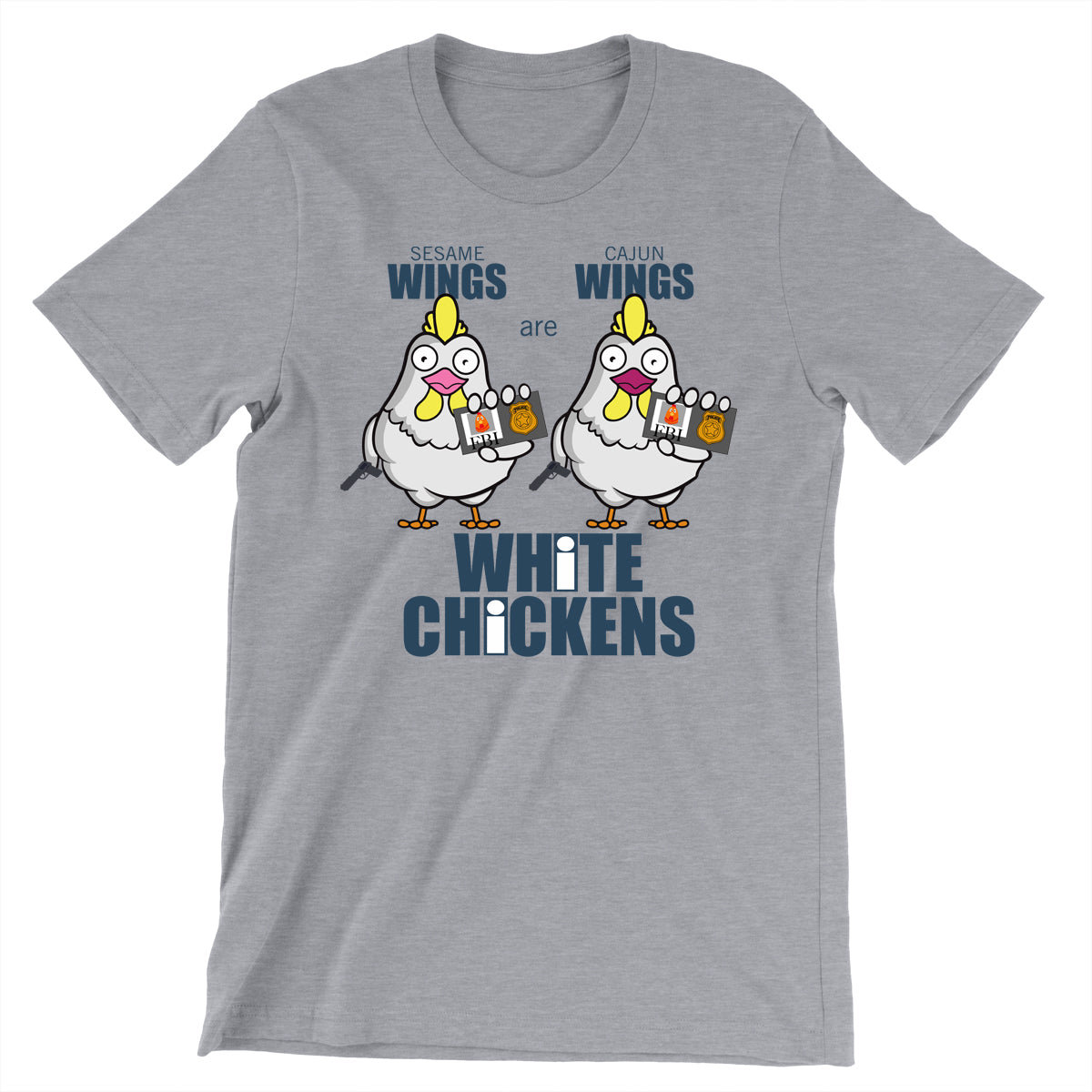 Movie The Food - White Chickens T-Shirt - Athletic Heather