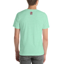 Load image into Gallery viewer, Movie The Food - The People Beneath The Eclairs T-Shirt - Heather Mint - Model Back