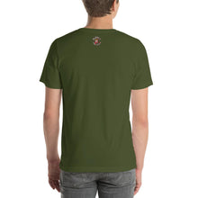 Load image into Gallery viewer, Movie The Food - Zero Dark Turkey T-Shirt - Olive - Model Back