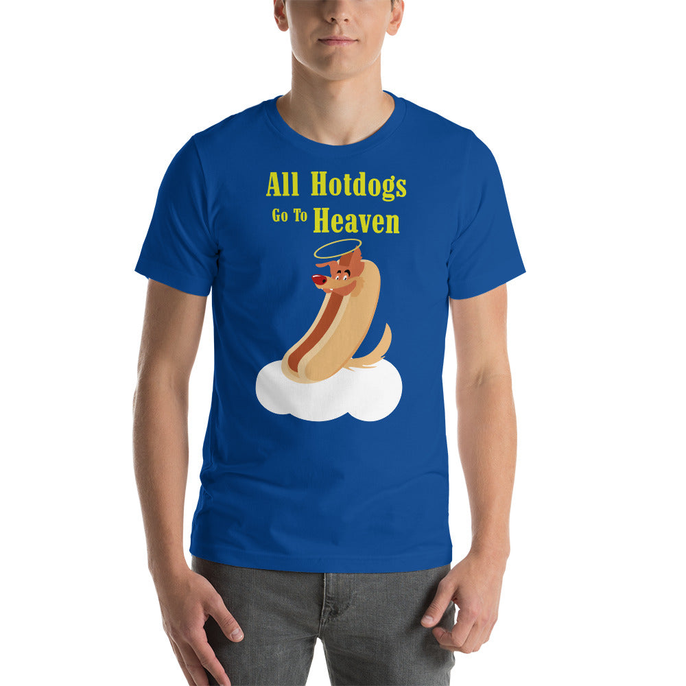Movie The Food - All Hotdogs Go To Heaven T-Shirt - True Royal - Model Front