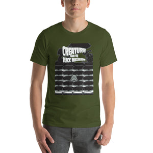Movie The Food - Creature From The Black Macaroon T-Shirt - Olive - Model Front