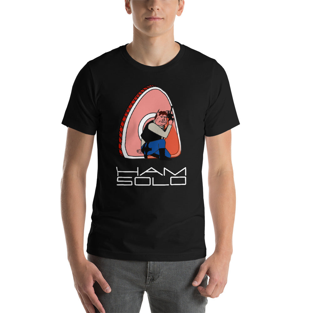 Movie The Food - Ham Solo T-Shirt - Black - Model Front