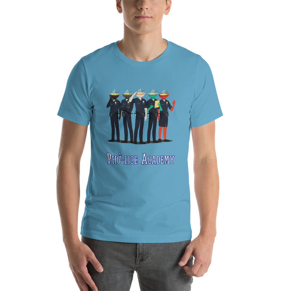 Movie The Food - Pho-lice Academy T-Shirt - Ocean Blue - Model Front