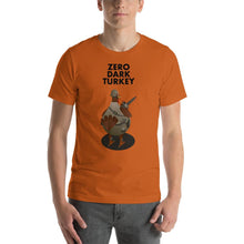 Load image into Gallery viewer, Movie The Food - Zero Dark Turkey T-Shirt - Autumn - Model Front
