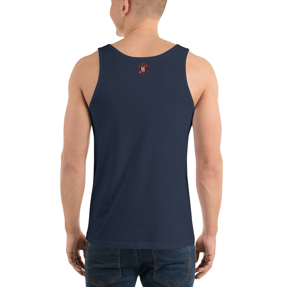 Movie The Food - Mango Unchained Tank Top - Navy - Model Back