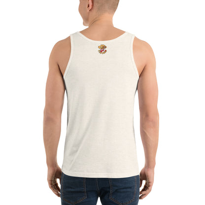 Movie The Food - The Gouda, The Bad, The Ugly Tank Top - Oatmeal Triblend - Model Back