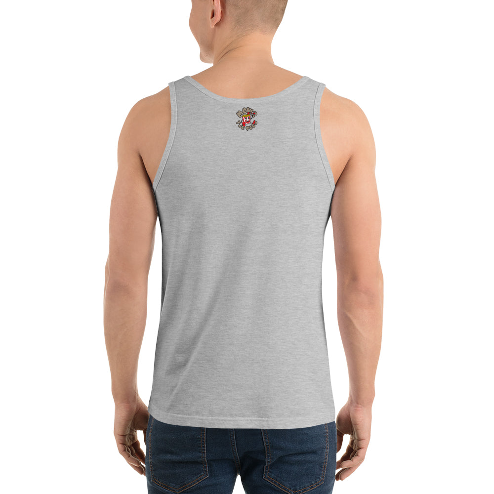 Movie The Food - White Chickens Tank Top - Athletic Heather - Model Back