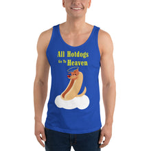 Load image into Gallery viewer, Movie The Food - All Hotdogs Go To Heaven Tank Top - True Royal - Model Front