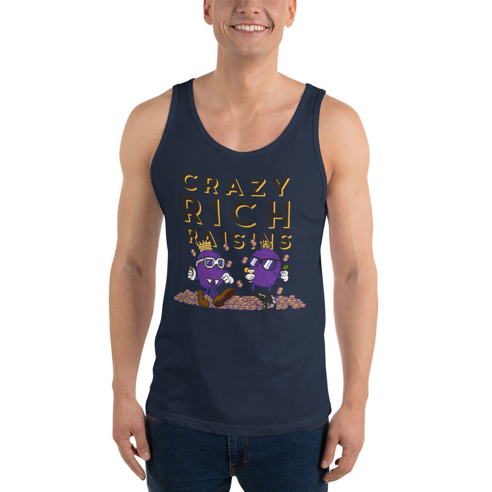 Movie The Food - Crazy Rich Raisins Tank Top - Navy - Model Front