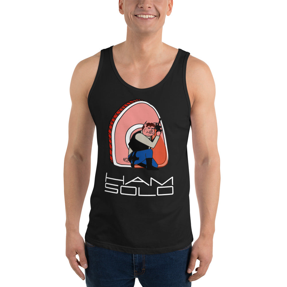 Movie The Food - Ham Solo Tank Top - Black - Model Front
