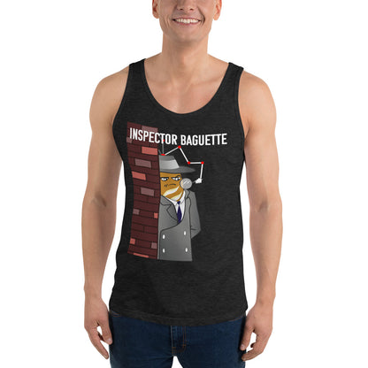 Movie The Food - Inspector Baguette Tank Top - Charcoal-black Triblend - Model Front