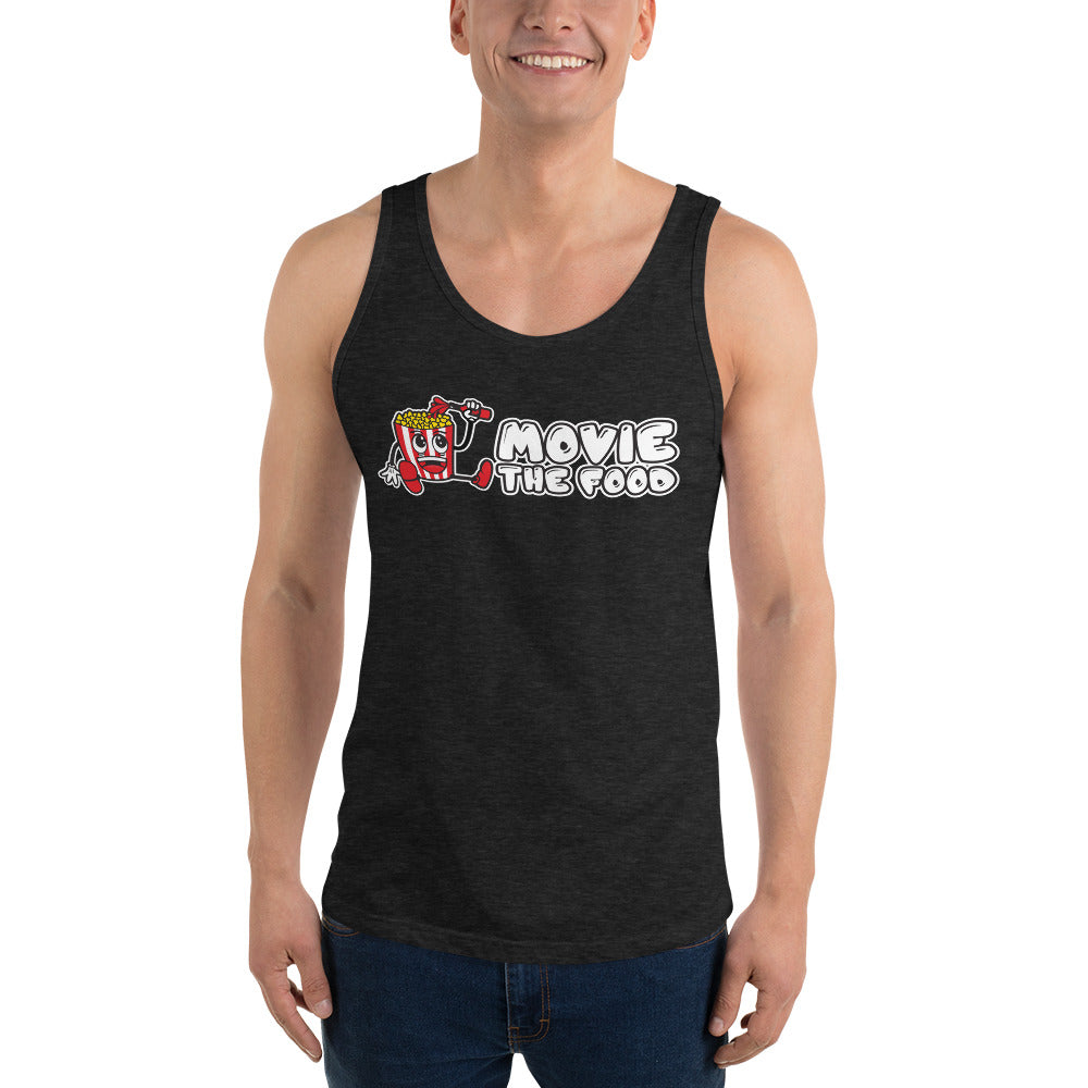 Movie The Food - Logo Tank Top - Charcoal-black Triblend - Model Front