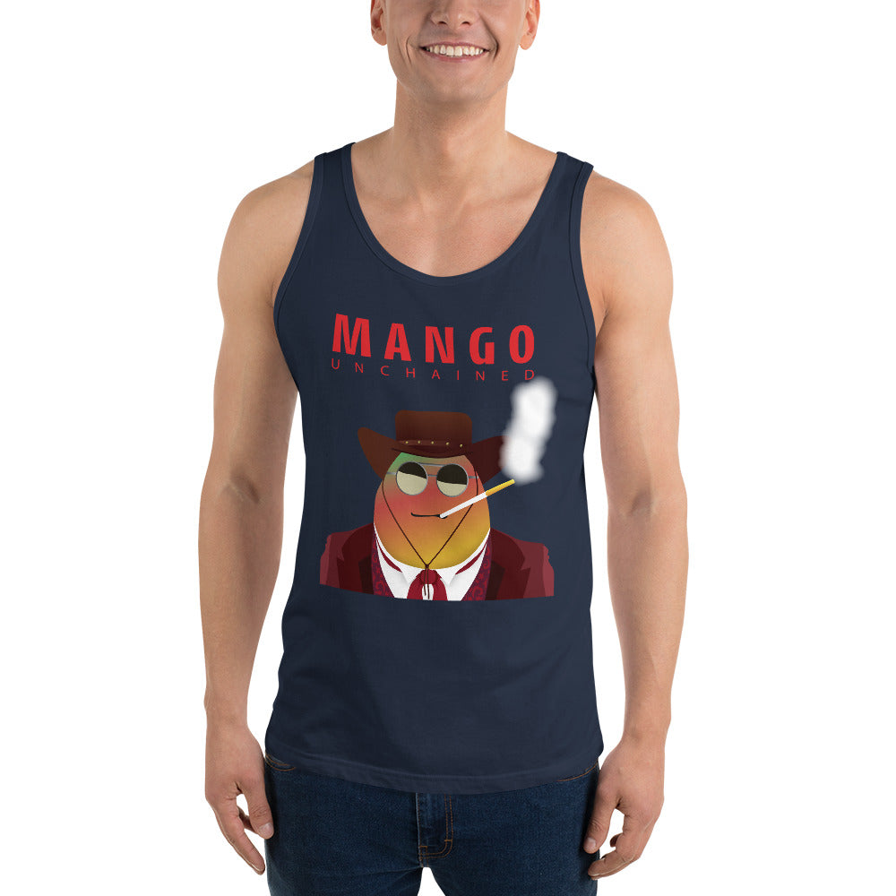 Movie The Food - Mango Unchained Tank Top - Navy - Model Front
