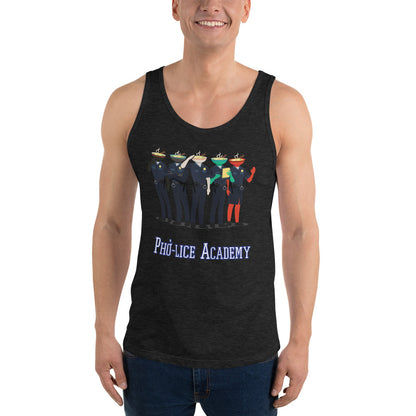Movie The Food - Pho-lice Academy Tank Top - Charcoal-black Triblend - Model Front