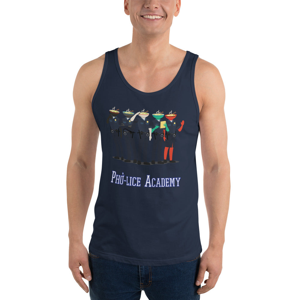 Movie The Food - Pho-lice Academy Tank Top - Navy - Model Front