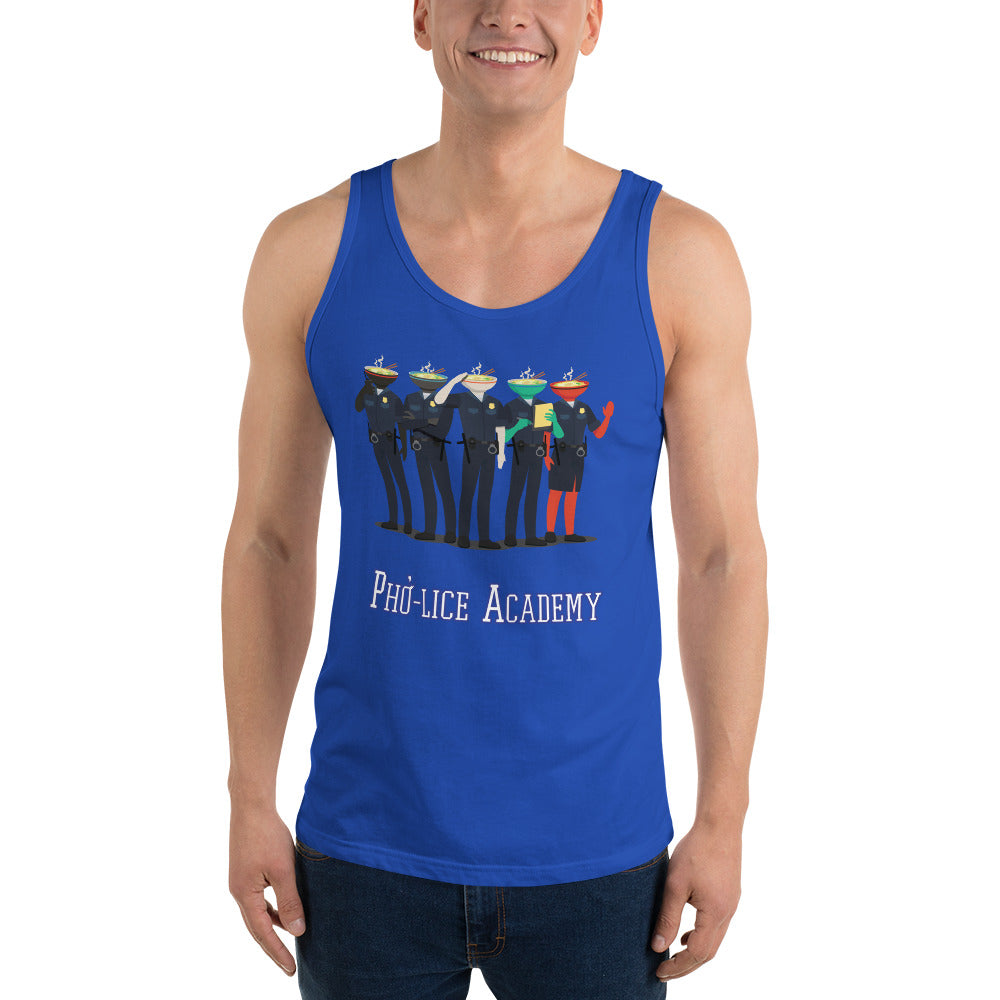 Movie The Food - Pho-lice Academy Tank Top - True Royal - Model Front