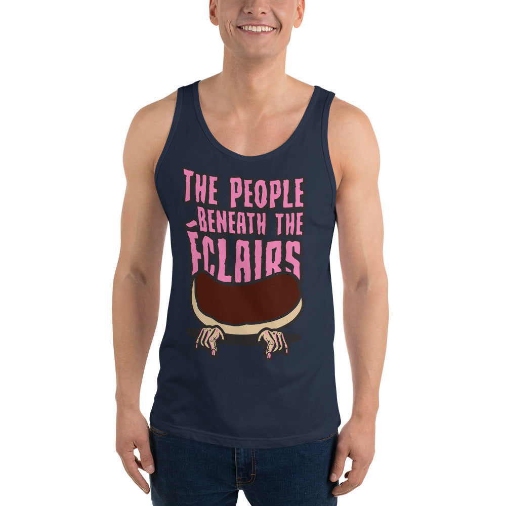 Movie The Food - The People Beneath The Eclairs Tank Top - Navy - Model Front