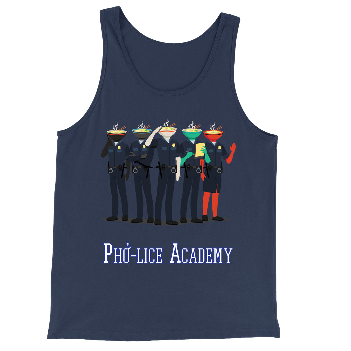 Movie The Food - Pho-lice Academy Tank Top - Navy