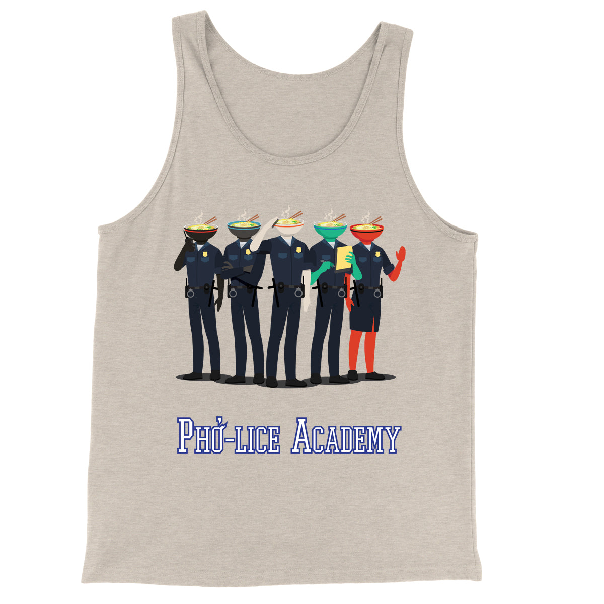 Movie The Food - Pho-lice Academy Tank Top - Oatmeal