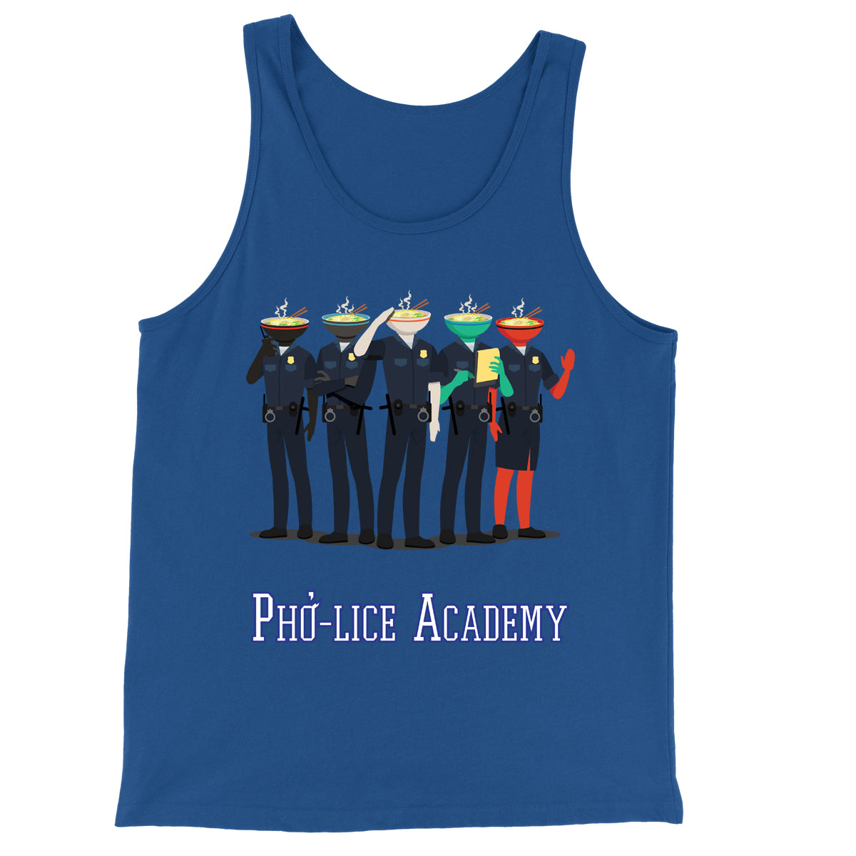 Movie The Food - Pho-lice Academy Tank Top - True Royal