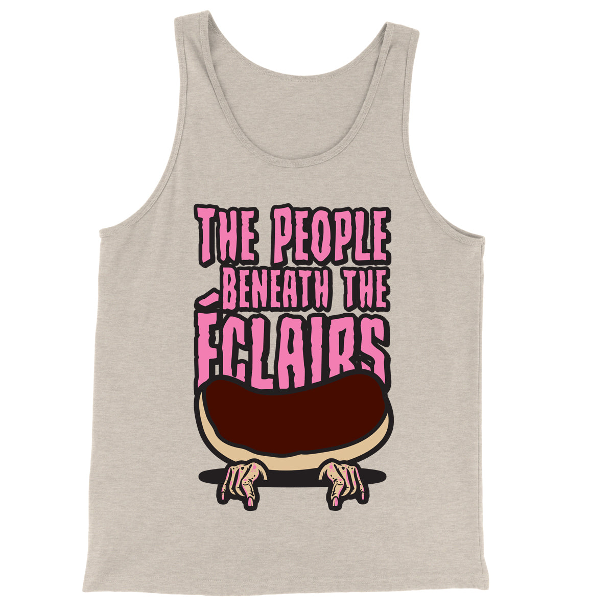 Movie The Food - The People Beneath The Eclairs Tank Top - Oatmeal Triblend