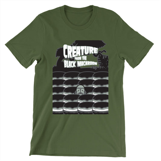 Movie The Food - Creature From The Black Macaroon T-Shirt - Olive