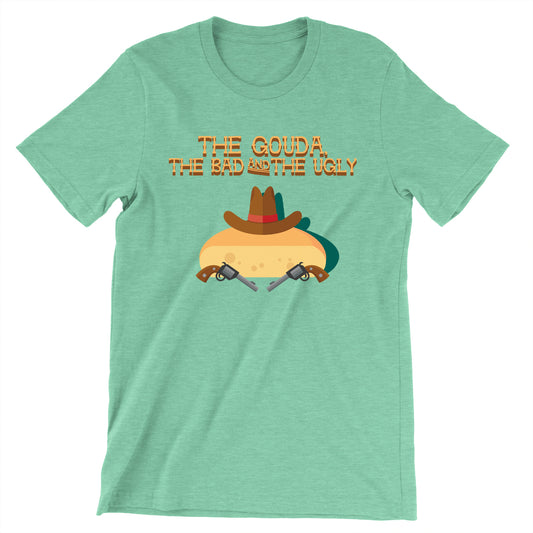 Movie The Food - The Gouda, The Bad, The Ugly T-Shirt - Heather Mint
