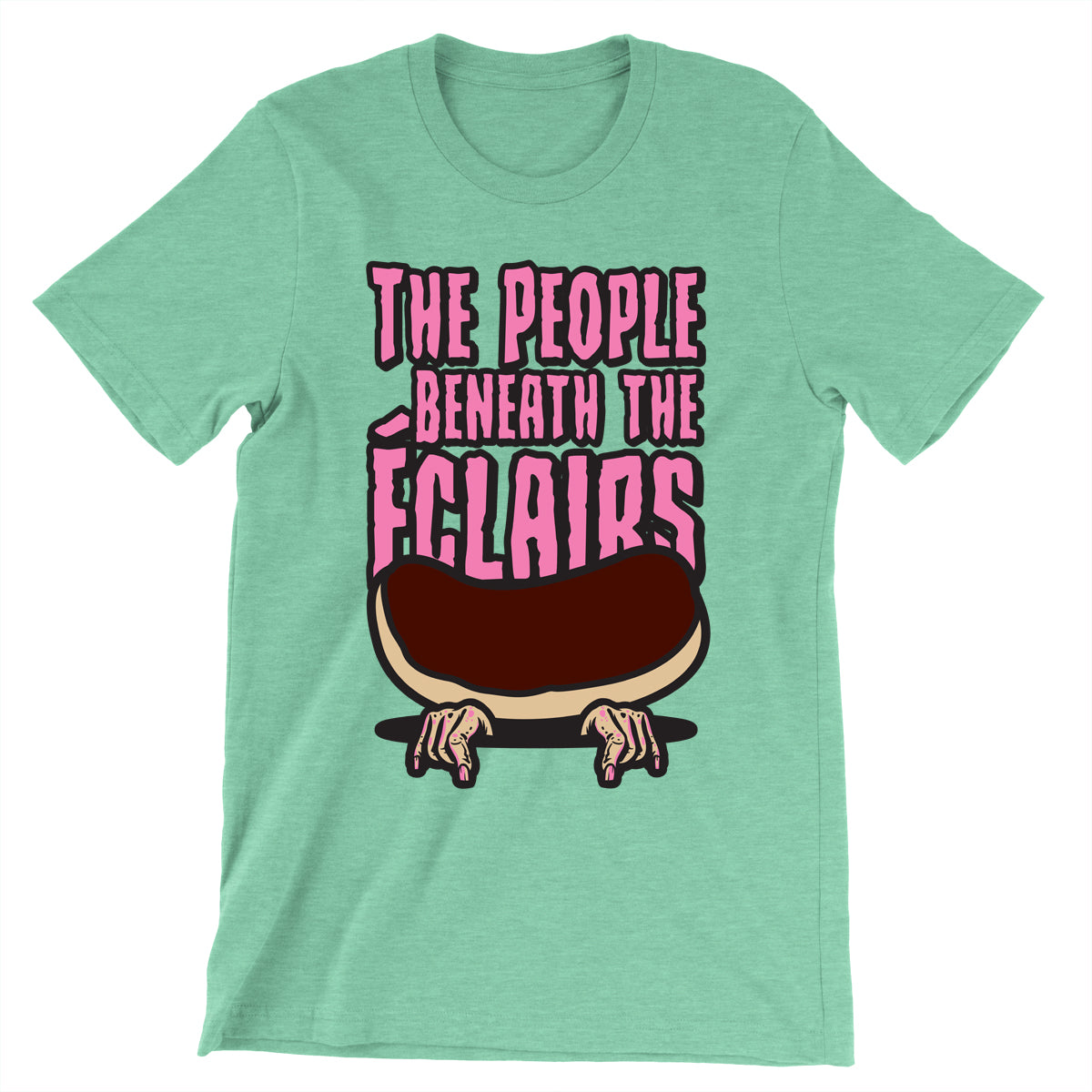 Movie The Food - The People Beneath The Eclairs T-Shirt - Heather Mint