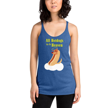 Movie The Food - All Hotdogs Go To Heaven Women's Racerback Tank Top - Vintage Royal - Model Front