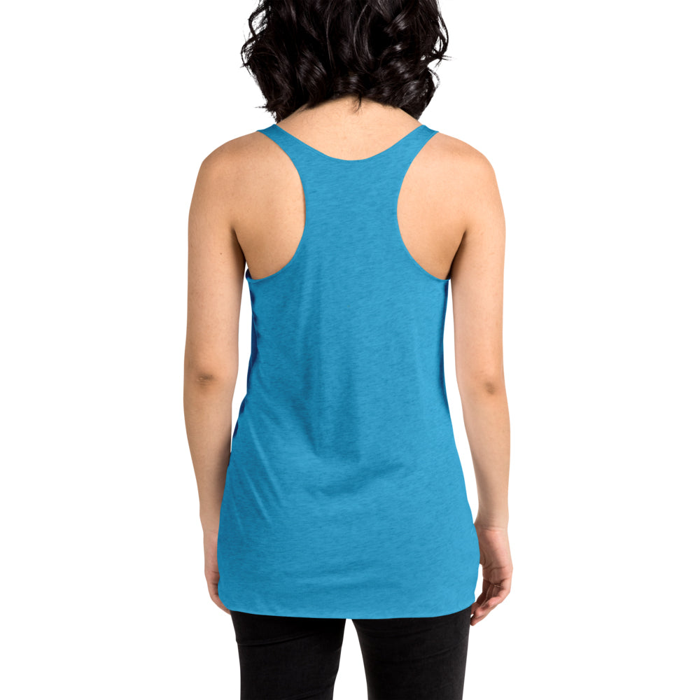 Movie The Food - Pho-lice Academy Women's Racerback Tank Top- Vintage Turquoise - Model Back