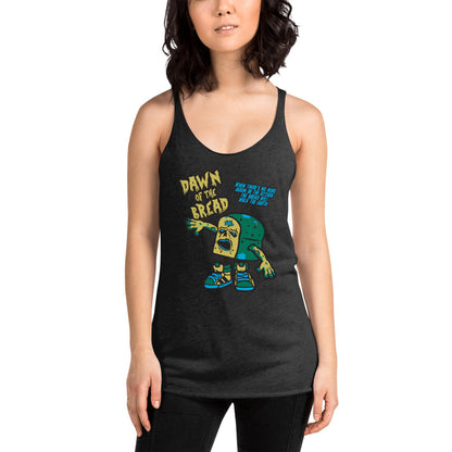 Movie The Food - Dawn Of The Bread Women's Racerback Tank Top - Vintage Black - Model Front