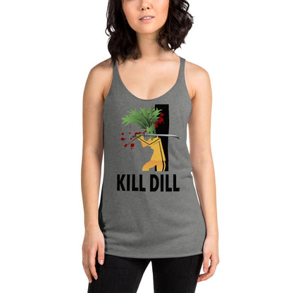 Movie The Food - Kill Dill Women's Racerback Tank Top - Premium Heather - Model Front