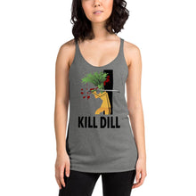 Load image into Gallery viewer, Movie The Food - Kill Dill Women&#39;s Racerback Tank Top - Premium Heather - Model Front