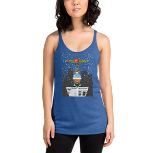 Movie The Food -Scone Alone 2 Women's Racerback Tank Top - Vintage Royal - Model Front