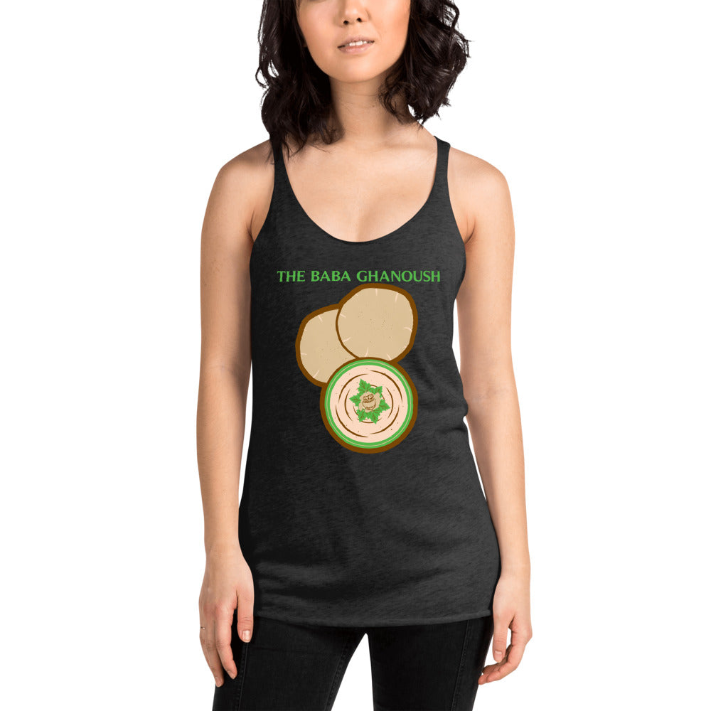 Movie The Food - The Baba Ghanoush Women's Racerback Tank Top - Vintage Black - Model Front