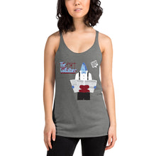Load image into Gallery viewer, Movie The Food - The Codfather Women&#39;s Racerback Tank Top - Premium Heather - Model Front