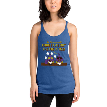 Movie The Food - The Fig Lebowski Women's Racerback Tank Top - Vintage Royal - Model Front