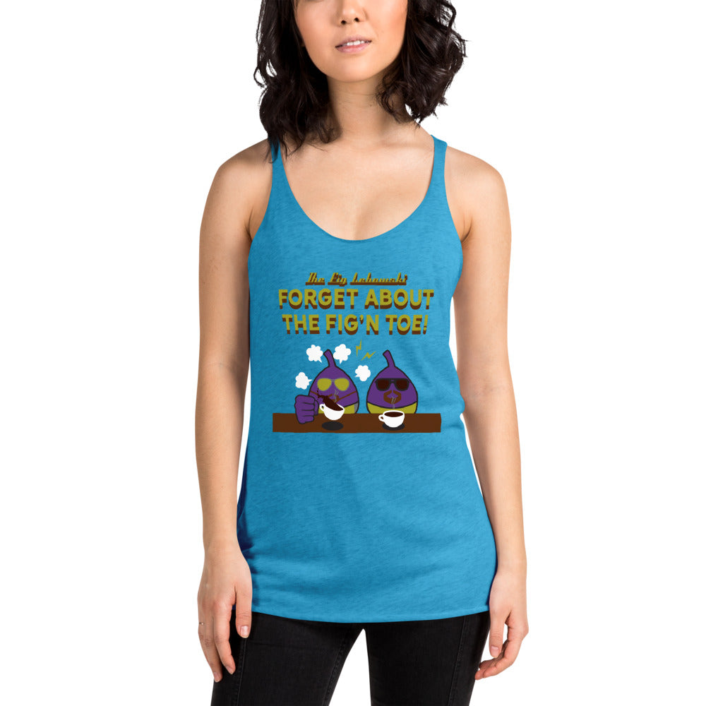 Movie The Food - The Fig Lebowski Women's Racerback Tank Top - Vintage Turquoise - Model Front