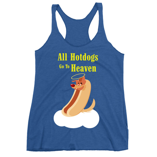 Movie The Food - All Hotdogs Go To Heaven Women's Racerback Tank Top - Vintage Royal