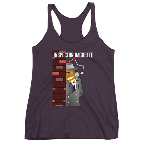Movie The Food - Inspector Baguette Women's Racerback Tank Top - Vintage Purple