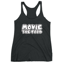 Load image into Gallery viewer, Movie The Food - Text Logo Women&#39;s Racerback Tank Top - Vintage Black