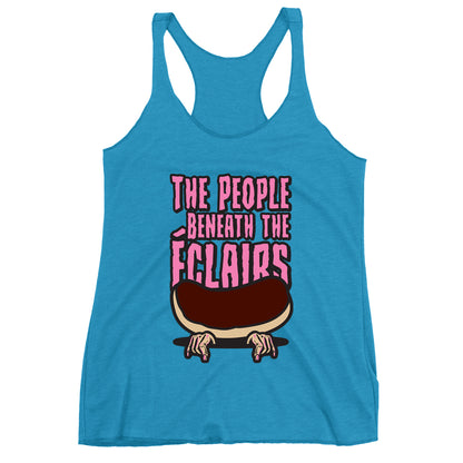 Movie The Food - The People Beneath The Eclairs Women's Racerback Tank Top - Vintage Turuoise