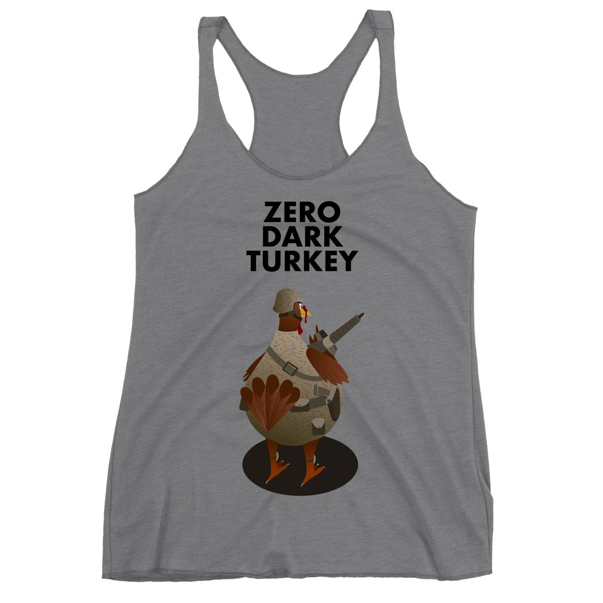 Movie The Food - Zero Dark Turkey Women's Racerback Tank Top - Premium Heather