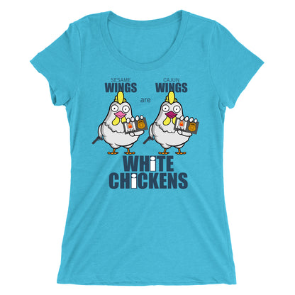 Movie The Food - White Chickens - Women's T-Shirt - Caribbean Blue