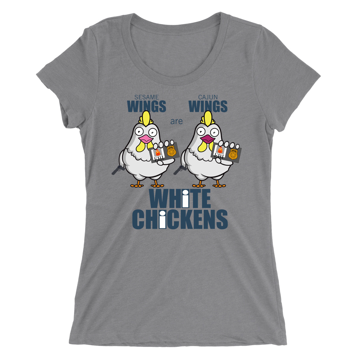 Movie The Food - White Chickens - Women's T-Shirt - Heather Grey